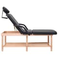 Miniatyrbild 3 av 10: vidaXL Massagebord 3 zoner svart konstläder