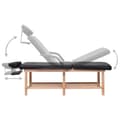 Miniatyrbild 7 av 10: vidaXL Massagebord 3 zoner svart konstläder