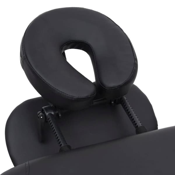 vidaXL Massagebord 3 zoner svart konstläder