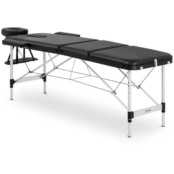 Physa Hopfällbar massagebänk - BORDEAUX BLACK - Svart