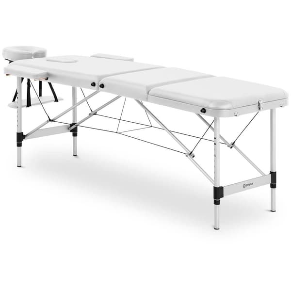Physa Hopfällbar massagebänk - BORDEAUX WHITE - Vit