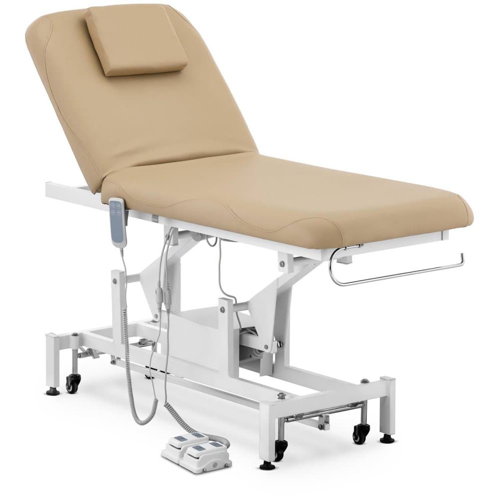 Physa Elektrisk massagebänk - 2 motorer - 150 kg - Mörkbeige