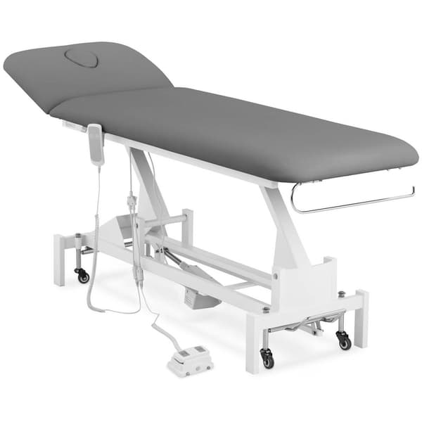 Physa Elektrisk massagebänk - 1 motor - 200 kg - Grå/vit