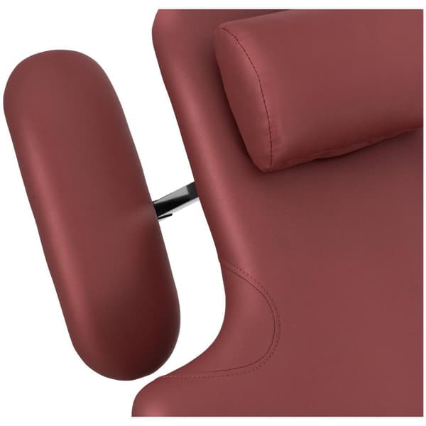 Physa Elektrisk massagebänk - 3 motorer - 250 kg - Svart/vinröd
