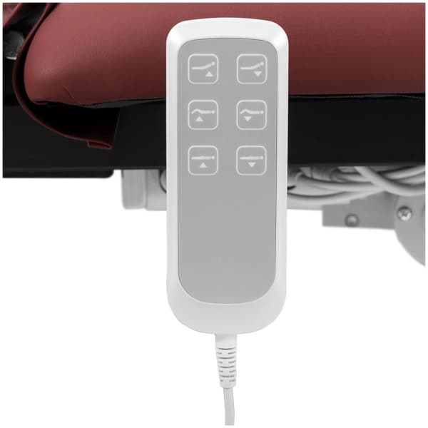 Physa Elektrisk massagebänk - 3 motorer - 250 kg - Svart/vinröd