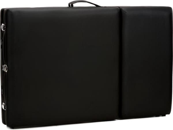 Trä massageläge - 3 segment - justerbar - svart ECO-läder - 213 cm lång