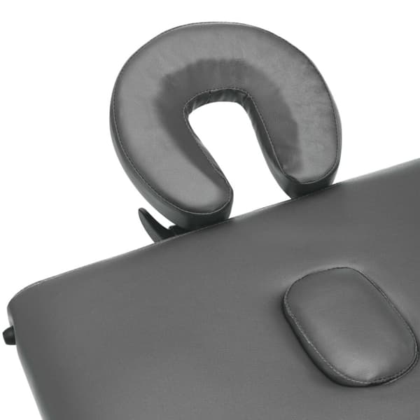 Massagebänk med 2 zoner aluminiumram antracit 186x68 cm