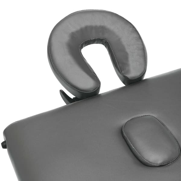 massagebord med 3 zoner aluminiumsstel 186 x 68 cm antracitgrå