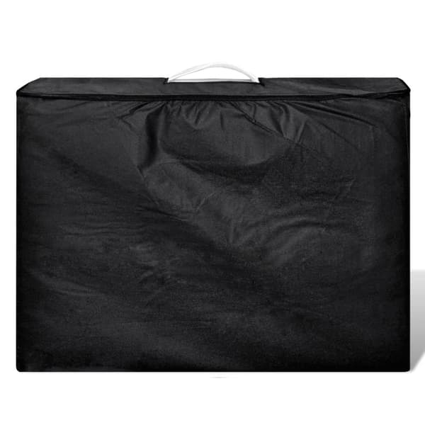 Cremefarvet sammenfoldeligt massagebord med aluminiumsstel,4 zoner