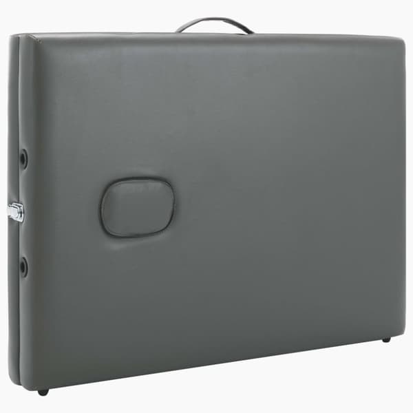 Massagebänk med 3 zoner träram antracit 186x68 cm