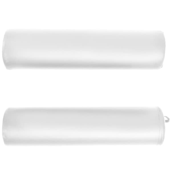 foldbart massagebord m. 2 bolsterpuder 4 cm tyk oval hvid