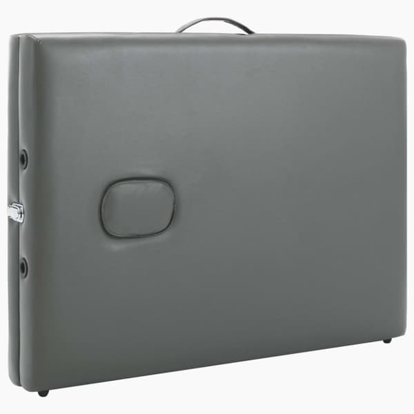 Massagebänk med 2 zoner träram antracit 186x68 cm