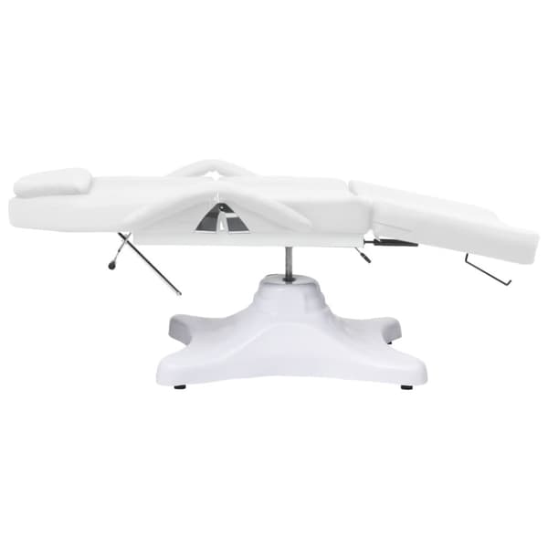 massagebord 180x62x(86,5-118) cm hvid