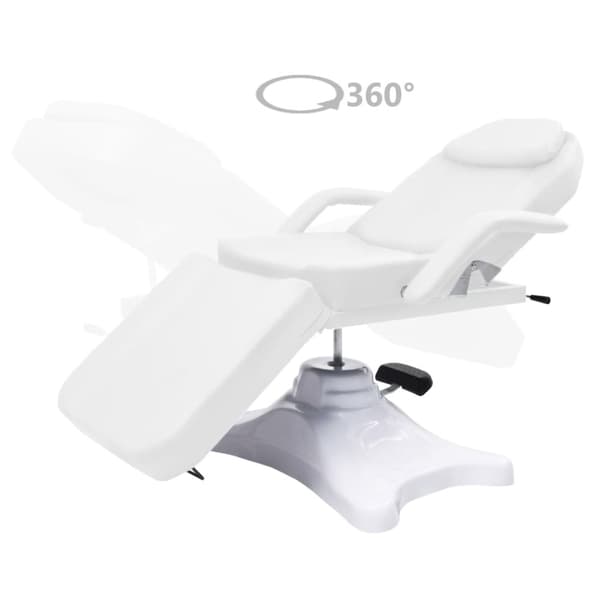 massagebord 180x62x(86,5-118) cm hvid