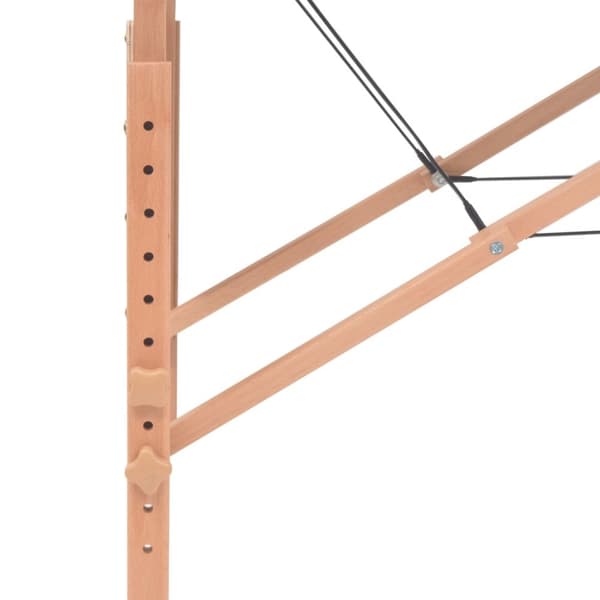 sammenfoldeligt massagebord 3 zoner 10 cm tyk hynde hvid