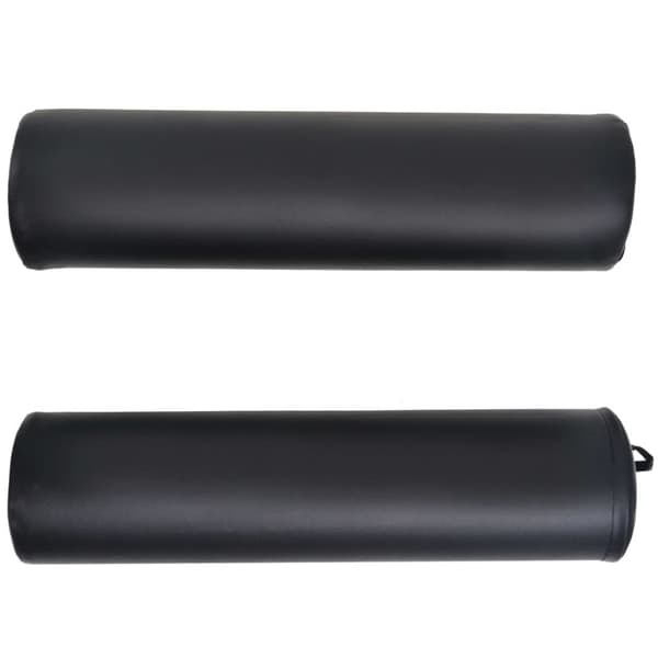 Hopfällbar massagebänk 4 cm tjock med 2 bolster oval svart