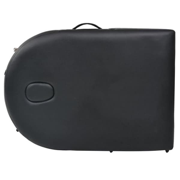 Hopfällbar massagebänk 4 cm tjock med 2 bolster oval svart