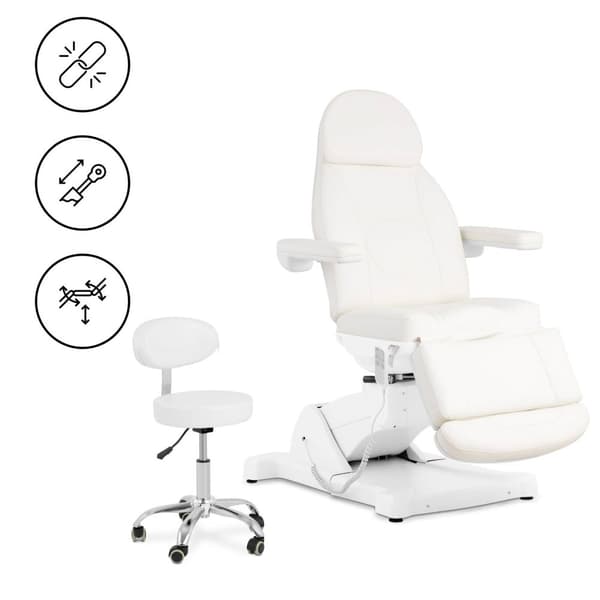 physa Behandlingsbänk med rullpall  - 350 W - 150 kg - Pistasch / vit