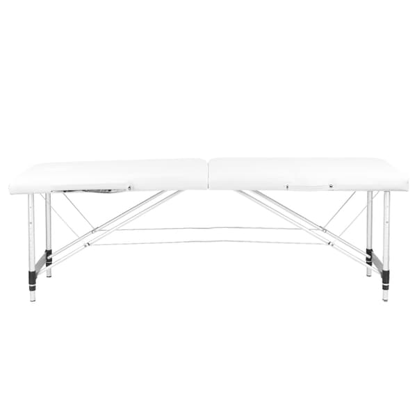Komfort hopfällbart massagebänk i aluminium Activ Fizjo 2 segment vit