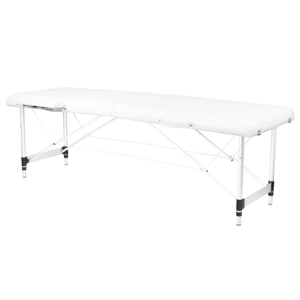 Komfort hopfällbart massagebänk i aluminium Activ Fizjo 2 segment vit