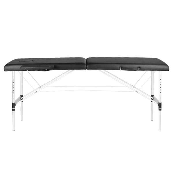 Activ Fizjo komfort fällbart massagebänk i aluminium, 2 segment, svart
