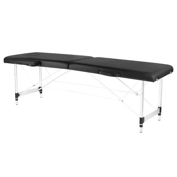 Activ Fizjo komfort fällbart massagebänk i aluminium, 2 segment, svart