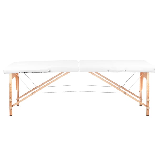 Komfort Activ Fizjo 2-segments hopfällbart massagebord i trä, vit