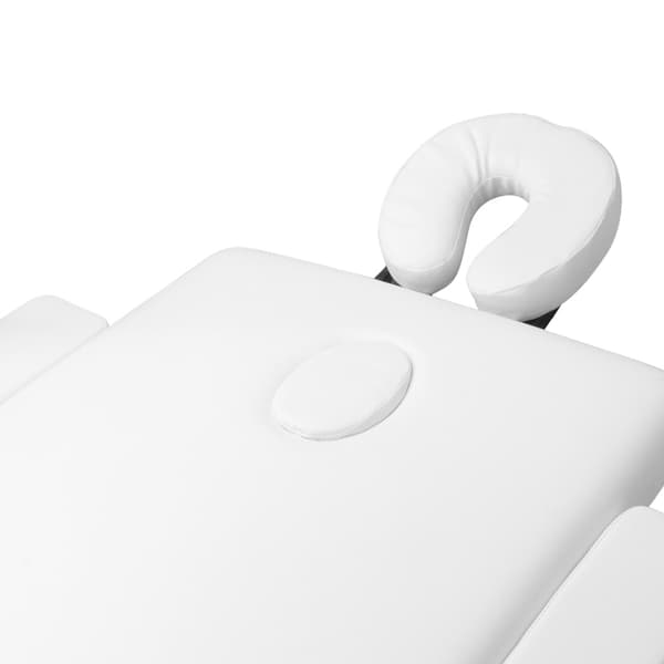 Activ Fizjo 3-segments hvidt foldbart komfortmassagebord i aluminium