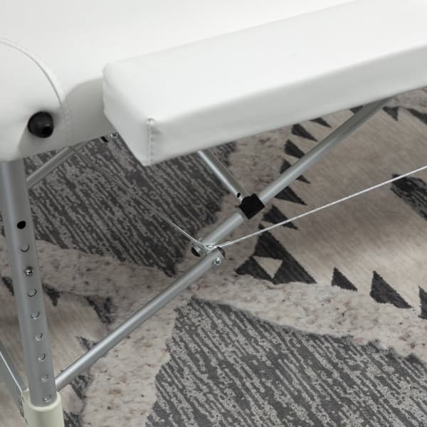 Rootz hopfällbart massagebord - Bärbar spasäng - Justerbart terapibord - Justerbart i höjdled - Robust aluminiumstomme - Bekväm skumstoppning - 215W x