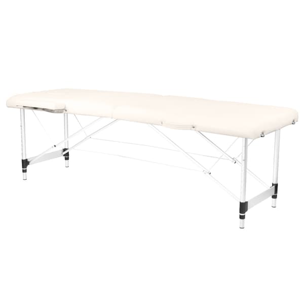 Komfort fällbart massagebänk i aluminium Activ Fizjo 2 segment kräm