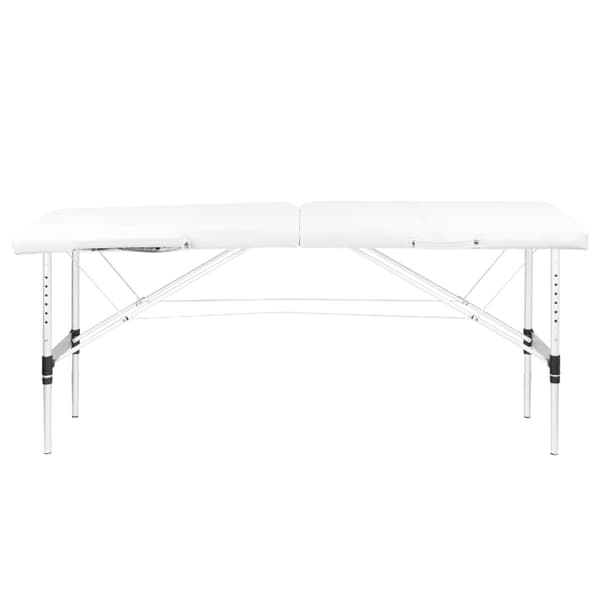Komfort hopfällbart massagebänk i aluminium Activ Fizjo 2 segment vit