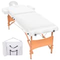 Miniatyrbild 1 av 2: Hopfällbar massagebänk 2 sektioner 10 cm tjock vit