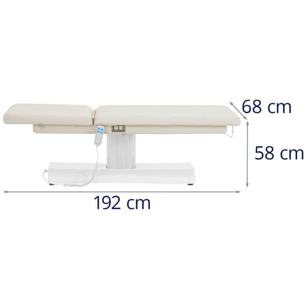 physa - Elektrisk massagebänk - 2 motorer - 300 W - 175 kg - Vit