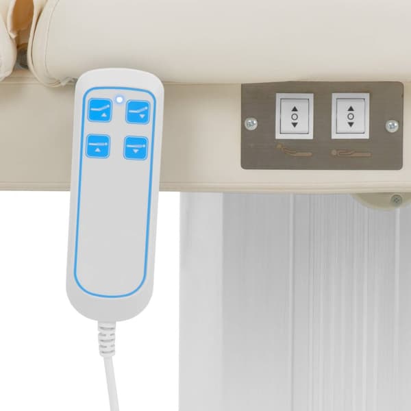 physa - Elektrisk massagebänk - 2 motorer - 300 W - 175 kg - Vit