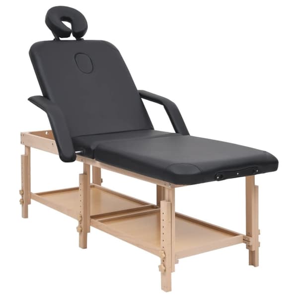 Massagebord 3 zoner svart konstläder