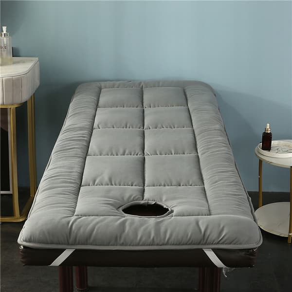 SÄNGMATTA MASSAGEBORD KUDDMADRASS Matta 60x190cm med HÅL Grå