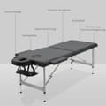 Miniatyrbillede 5 af 9: Massagebord, 186x71x62-83 cm, Sort