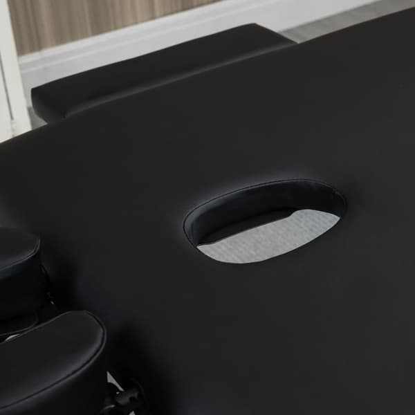 Massagebord, 186x71x62-83 cm, Sort