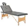 Miniatyrbild 2 av 2: Massagebänk med 4 zoner träram antracit 186x68 cm