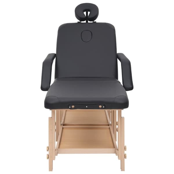 Massagebord 3 zoner svart konstläder