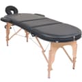 Miniatyrbild 2 av 2: Hopfällbar massagebänk 4 cm tjock med 2 bolster oval svart