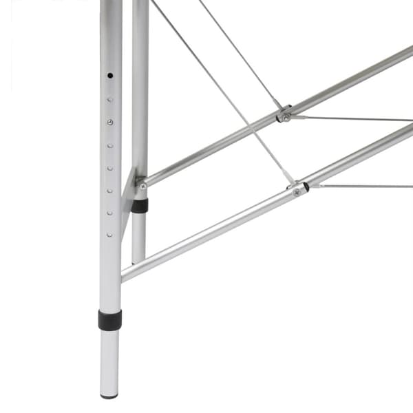 Hopfällbar massagebänk med 2 sektioner aluminium svart