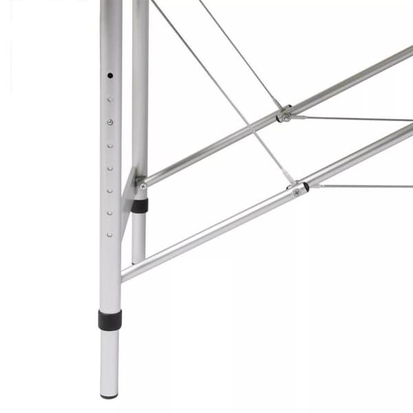 vidaXL Hopfällbar massagebänk med 2 sektioner aluminium blå