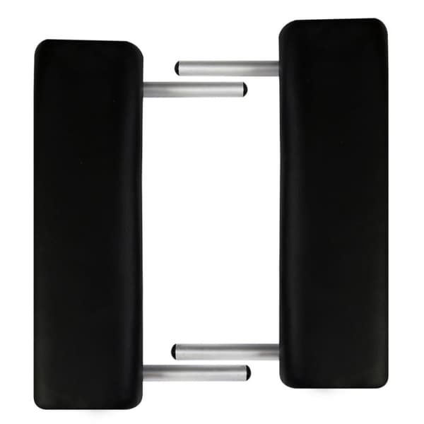 vidaXL Hopfällbar massagebänk med 2 sektioner aluminium svart