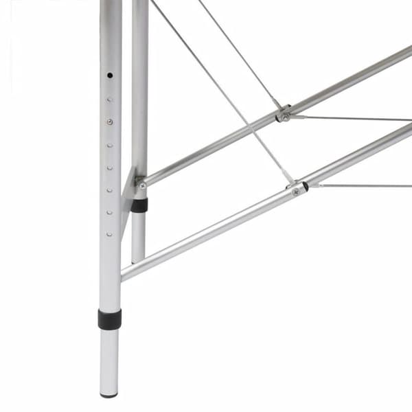 vidaXL Hopfällbar massagebänk med 2 sektioner aluminium svart
