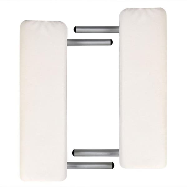 vidaXL Cremefarvet sammenfoldeligt massagebord med aluminiumsstel,3 zoner