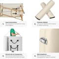 Miniatyrbild 5 av 11: Set 2-zons massagebänk inklusive massagerullar och bärväska - beige