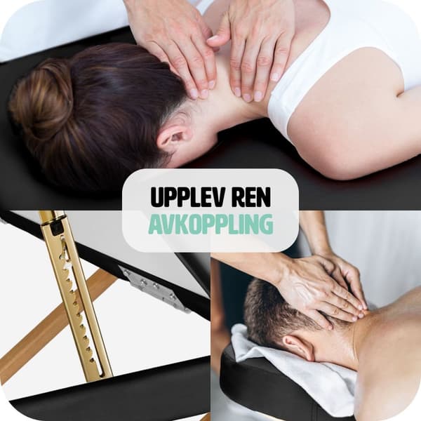 3-zons massagebänk inklusive bärväska - svart