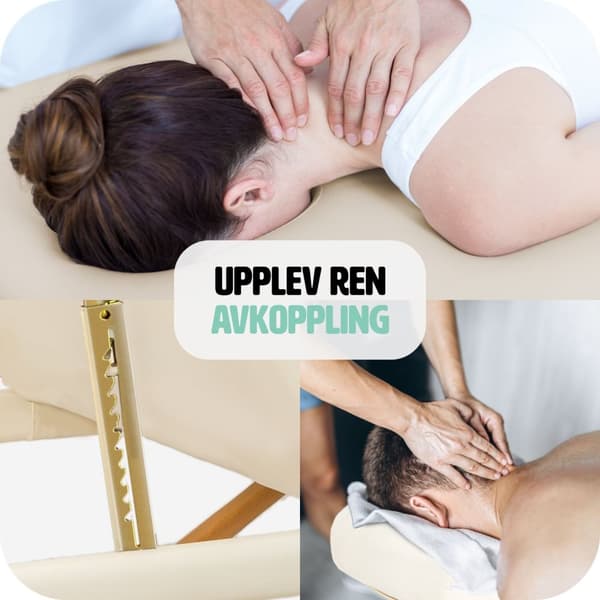 3-zons massagebänk inklusive bärväska - beige