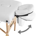 Miniatyrbillede 3 af 11: Massagebriks med 2 zoner, 7,5cm polstring + ruller + polstring hvid